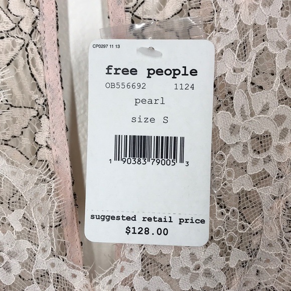 Free People tall tale lace tunic pink NWT XS&S - Picture 5 of 8